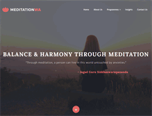 Tablet Screenshot of meditationwa.com.au